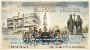 Pozývame na modlitbu odprosovania za ZHANOBENIE kríža a štátneho symbolu Slovenskej republiky. Modlitbu povedie kňaz Marián Kuffa, farár zo Žakoviec. Príďte.