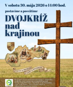 Poďte, vztýčme slovenský dvojkríž, urobme, ako to spievame toľko krát: Ach poďte kresťania, pozdraviť kríž svätý…Pozvánka na nádhernú udalosť UŽ túto sobotu